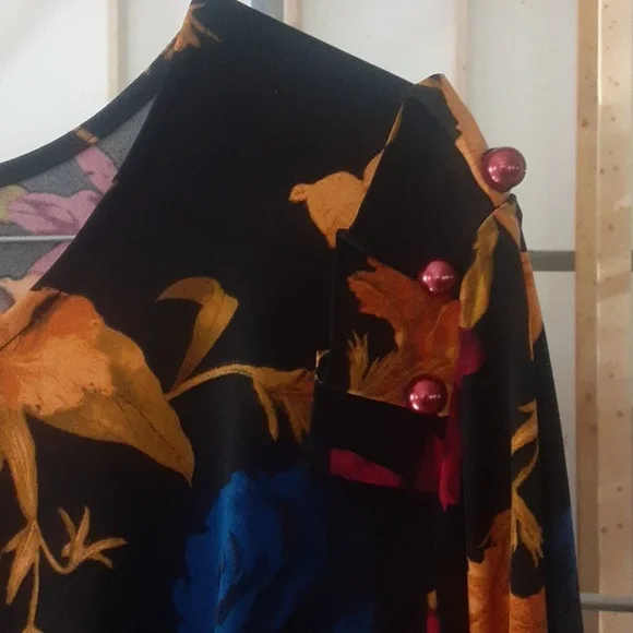 Floral Black Dress, Susan Graver - Picture 6 of 6